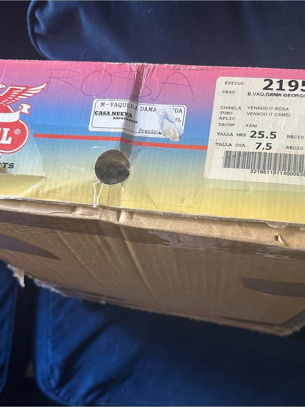 Gorgeous Rudel Rodeo Flower Embroidered Cowboy Boots Womens US 7.5 E. With box - Picture 2 of 5